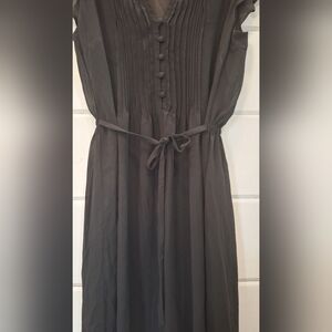 H&M Charcoal Buttoned Midi Dress